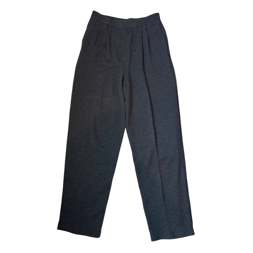 ST JOHN  Collection By Marie Gray Dark Gray Santana Knit Pull On Trousers Size 8